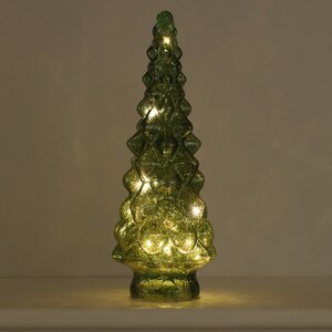 Новогодний светильник Елочка - Green Cone 39 см, 10 LED ламп, на батарейках Kaemingk фото 2