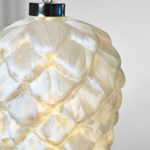 Подвесной светильник Шишка - Перфекто 21*15 см, 15 теплых белых LED ламп, таймер, на батарейках, стекло Kaemingk (Кейминг) фото 2