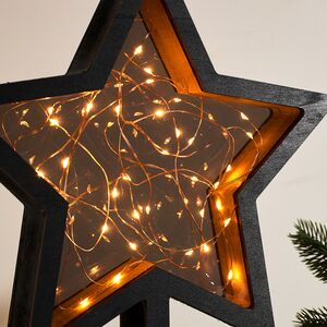 Декоративный светильник Звезда Night light 28*26 см, 40 теплых белых микро LED ламп, на батарейках, IP20 Kaemingk фото 4