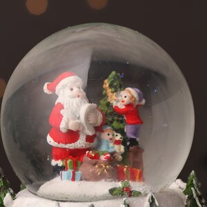 Снежный шар Санта в Харлеме 20 см, с подсветкой и музыкой, на батарейках Kaemingk фото 3