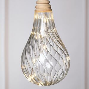 Подвесной светильник Лампочка Bradberry 10 см, 10 микро LED ламп, на батарейках, стекло Kaemingk фото 3