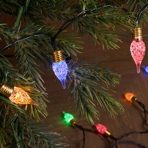 Светодиодная гирлянда на батарейках Vintage lights 4.9 м, 50 разноцветных LED ламп, зеленый ПВХ, контроллер, таймер Kaemingk фото 2