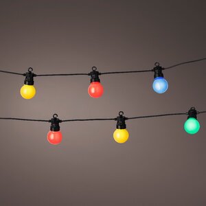 Гирлянда из лампочек Карнавал, 20 ламп, разноцветные LED, 9.5 м, черный ПВХ, соединяемая, контроллер, IP44 Kaemingk фото 8
