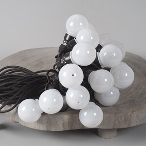 Гирлянда из белых лампочек Ретро, 20 ламп, теплые белые LED, 9.5 м, черный ПВХ, соединяемая, IP44 Kaemingk фото 11