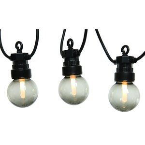 Гирлянда Лампочки Дымчатые, 20 ламп, теплые белые LED, 9.5 м, черный ПВХ, соединяемая, IP44 Kaemingk фото 10