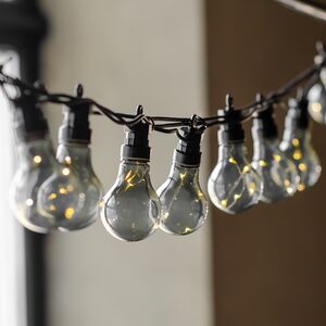 Гирлянда из лампочек Ретро Стиль, 20 дымчатых ламп, теплые белые LED, 9.5 м, черный ПВХ, соединяемая, IP44 Kaemingk (Кейминг) фото 8