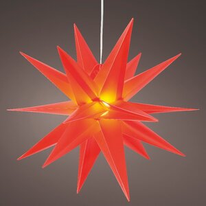 Подвесной светильник Звезда - Christmas in Prague 30 см, теплая белая LED подсветка, на батарейках, IP44