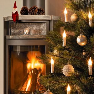 Гирлянда Оплавленные Свечи 16 матовых ламп на клипсах 6 м, зеленый ПВХ, IP20 Kaemingk фото 3