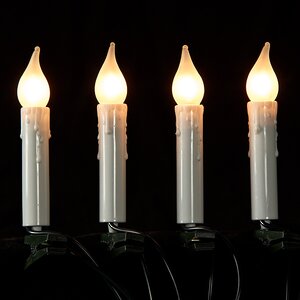 Гирлянда Оплавленные Свечи 16 матовых ламп на клипсах 6 м, зеленый ПВХ, IP20 Kaemingk фото 4