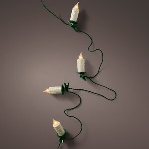 Гирлянда Свечи Мартайн, 30 свечей на клипсах, 11.6 м, зеленый ПВХ, IP20