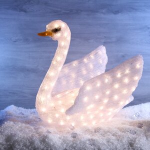 Акриловая фигура Белый Лебедь 67 см, 150 LED ламп, IP44