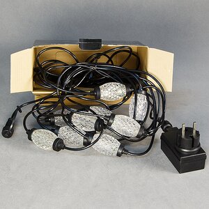 Светодиодная гирлянда Стробоскоп 10 строб ламп 5 м, черный ПВХ, соединяемая Kaemingk фото 2