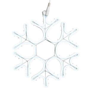 Светодиодная снежинка Аль Митсарр 34 см, 288 холодных белых LED ламп, гибкий неон, IP44 Kaemingk фото 2