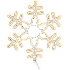 Светодиодная снежинка Астерио 35 см, 336 теплых белых LED ламп, гибкий неон, IP44 Kaemingk (Кейминг) фото 2