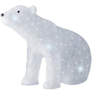 Светящаяся фигура Белый Медведь Тео 83 см, 200 LED ламп, IP44 Kaemingk фото 1