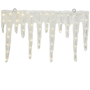 Светящееся панно Арктические Сосульки 58*37 см, 58 теплых белых LED ламп, IP44 Kaemingk фото 3