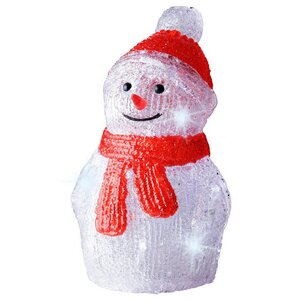 Светящаяся фигура Снеговик Генрих - Snowy Friends 25 см, 20 LED ламп, на батарейках, IP20 Kaemingk фото 2
