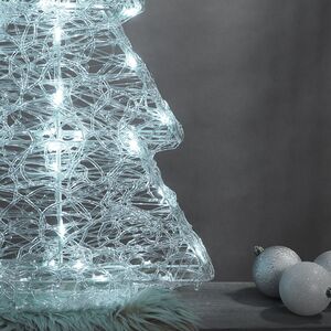 Светящаяся фигура Елка White Pearl 60 см, 60 холодных белых LED ламп с мерцанием, IP44 Kaemingk (Кейминг) фото 2