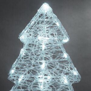 Светящаяся фигура Елка White Pearl 60 см, 60 холодных белых LED ламп с мерцанием, IP44 Kaemingk (Кейминг) фото 4