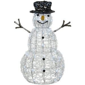 Светящаяся фигура Снеговик Mr Snowman 60 см, 80 LED ламп с мерцанием, IP44 Kaemingk фото 4