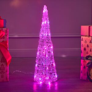 Светящаяся фигура Елка Cone Light 60 см, 30 разноцветных RGB LED ламп, IP44 Kaemingk (Кейминг) фото 2