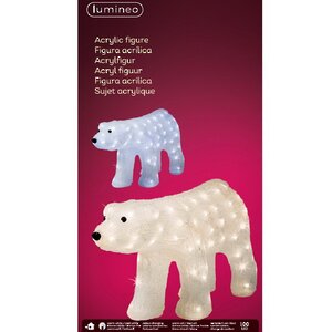 Светодиодная фигура Медведь Боб - Полярный житель 81 см, 100 теплых/холодных белых LED ламп, IP44 Kaemingk фото 2