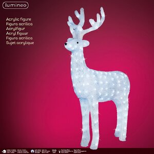 Светодиодный олень Ронни 130 см, 200 LED ламп с мерцанием, IP44, уцененный Kaemingk фото 3