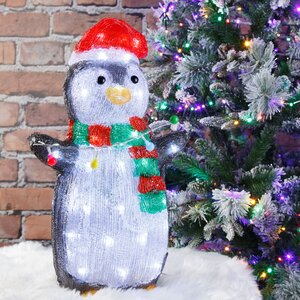 Светящаяся фигура Пингвин Ронни готовится к Рождеству 45 см, 48 LED ламп, IP44 Kaemingk фото 1