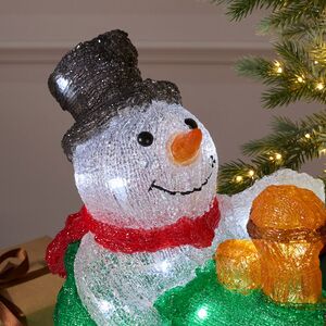 Светящаяся фигура Снеговик Ганс - Christmas Train 40 см, 50 LED ламп, IP44 Kaemingk (Кейминг) фото 2