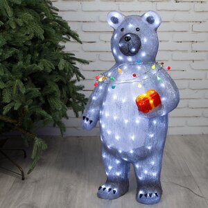 Светодиодная фигура Медведь Бадди - Christmas is coming 89 см, 150 LED ламп с мерцанием, IP44