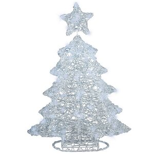 Светящаяся фигура Елка Christmas Lace 74 см, 70 холодных белых LED ламп с мерцанием, IP44 Kaemingk фото 8