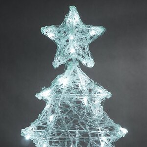 Светящаяся фигура Елка Christmas Lace 74 см, 70 холодных белых LED ламп с мерцанием, IP44 Kaemingk фото 3