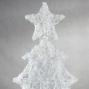 Светящаяся фигура Елка Christmas Lace 74 см, 70 холодных белых LED ламп с мерцанием, IP44 Kaemingk фото 6