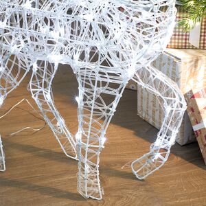 Светящийся олень Гастон 94 см, 100 холодных белых LED ламп с мерцанием, таймер, IP44 Kaemingk фото 4