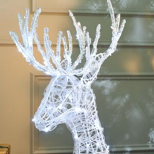 Светящийся олень Гастон 94 см, 100 холодных белых LED ламп с мерцанием, таймер, IP44 Kaemingk фото 2