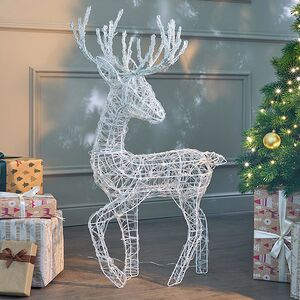 Светящийся олень Гастон 94 см, 100 холодных белых LED ламп с мерцанием, таймер, IP44 Kaemingk фото 5