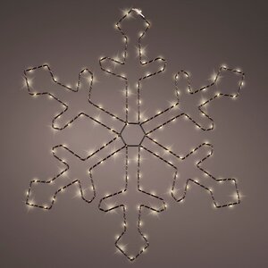 Светодиодная снежинка Альборето 58 см, 130 экстра теплых белых LED ламп, IP44 Kaemingk фото 1