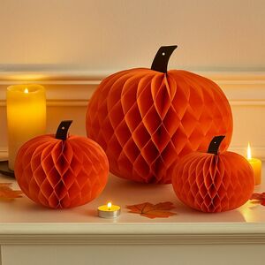 Набор бумажных подвесных украшений Тыквы 19-30 см, 3 шт Koopman фото 4