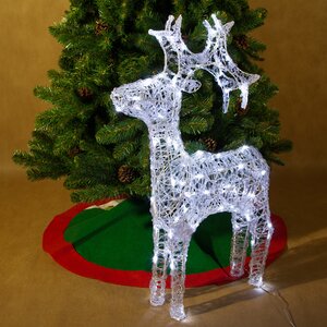 Светящийся Ажурный Олень 90 см, 80 LED ламп с мерцанием, IP44 Kaemingk фото 3