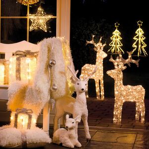 Олень светящийся Ажурный 90 см, 80 теплых белых LED ламп, IP44 Kaemingk фото 5