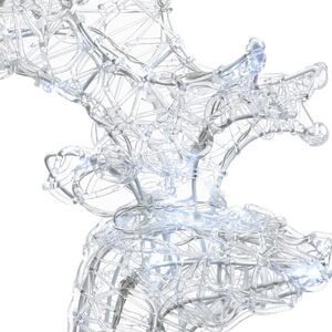 Светящийся Ажурный Олень 90 см, 80 LED ламп с мерцанием, IP44 Kaemingk фото 5