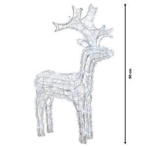 Светящийся Ажурный Олень 90 см, 80 LED ламп с мерцанием, IP44 Kaemingk фото 6