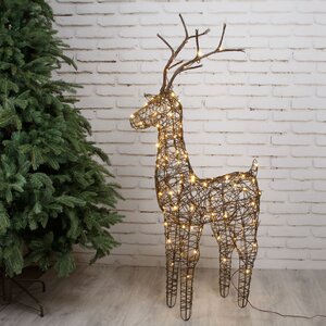 Светящийся олень Rottweil Deer 135 см, 96 теплых белых LED ламп, IP44 Kaemingk фото 2