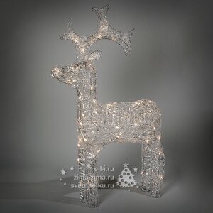Олень светящийся Ажурный 120 см,120 теплых белых LED ламп, IP44 Kaemingk фото 4