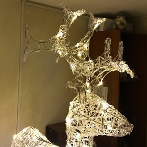 Олень светящийся Ажурный 120 см, 120 теплых белых LED ламп, IP44, уцененный Kaemingk фото 3