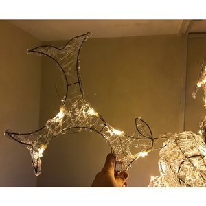Олень светящийся Ажурный 120 см, 120 теплых белых LED ламп, IP44, уцененный Kaemingk фото 4