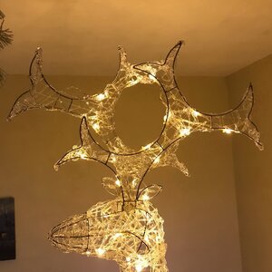 Олень светящийся Ажурный 120 см, 120 теплых белых LED ламп, IP44, уцененный Kaemingk фото 5