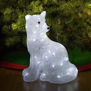 Волк светящийся 43 см, уличный, акрил, 64 холодных белых лампы Kaemingk фото 1