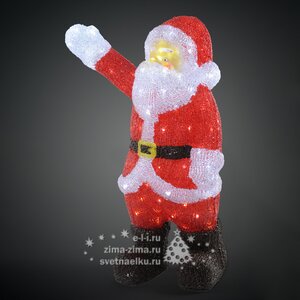 Санта светящийся, 60 см, уличный, акрил, 150 холодных белых LED ламп Kaemingk фото 1