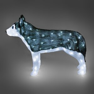 Собака Хаски светящаяся, 69 см, уличный, акрил, 100 холодных белых LED ламп, IP44 Kaemingk фото 3